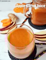 apple carrot juice recipe | healthy carrot apple juice | Indian carrot apple ginger drink |