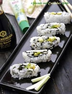 Avocado and Cucumber Sushi, Veg Avocado and Cucumber Sushi recipe