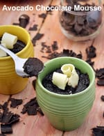 avocado chocolate mousse recipe |  eggless avocado chocolate mousse | Indian style