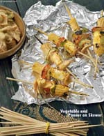 Vegetable and Paneer On Skewer recipe