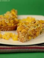 Baked Corn Open Toast (  Corn) recipe, Corn Recipes