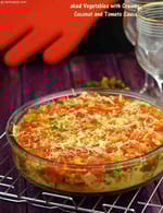 Baked Vegetables with Creamy Coconut and Tomato Sauce