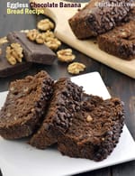 Eggless Chocolate Banana Bread Recipe, Banana chocolate chip bread