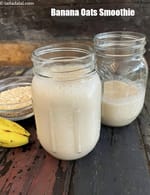 banana oats smoothie recipe | 3 ingredient banana oats smoothie | Indian |
