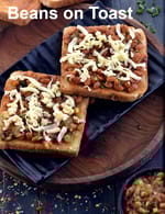 beans on toast recipe | Indian style baked beans on toast |
