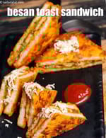 besan toast sandwich | bread besan sandwich | chutney cheese besan toast |