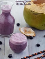 Blueberry Coconut Water Smoothie, 3 Ingredient Smoothie recipe