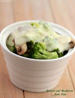 Broccoli and Mushroom Bake Dish ( Microwave Recipe)