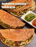 buckwheat vegetable wrap recipe | Indian style buckwheat paneer paratha | stuffed buckwheat pancakes |