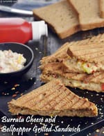 Burrata Cheese and Bellpepper Grilled Sandwich recipe