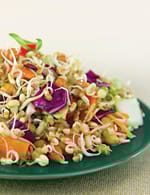 Cabbage, Carrots and Mixed Sprouts Salad in Lemon Dressing recipe