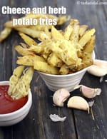 Cheese and Herb Potato Fries recipe