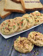Cheese Carrot Canape, Starter recipe