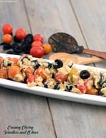 Creamy Cherry Tomatoes and Olives recipe