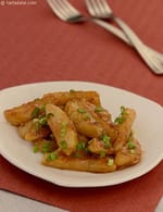 Chilli Potatoes ( Recipe Using Left Over)