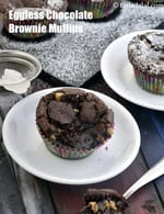 eggless chocolate brownie muffins recipe | fudge Indian chocolate brownie muffins |