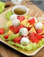 Watermelon , Pineapple and Paneer Salad recipe, Party Recipes, Entertaining Recipes