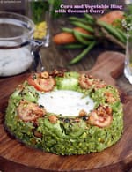 Corn and Vegetable Ring with Coconut Curry recipe