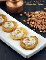 Crsipy Potato Topped with Peanut Curd Chutney, Vrat, Upvas recipe