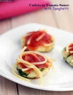 Cutlets in Tomato Sauce with Spaghetti recipe, Vegetarian Recipes
