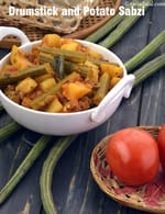 drumstick and potato sabzi recipe | sahjan ki sabji | singhi aloo sabzi | drumstick with potatoes |