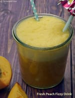 Fresh Peach Fizzy Drink recipe