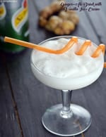 Ginger- Ale Drink with Vanilla Ice- Cream recipe, Vegetarian Recipes