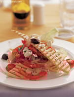 Grilled Feta and Pita Salad recipe