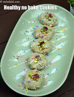 Healthy No Bake Cookies, Peanut Butter and Muesli Cookies recipe