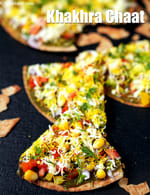 khakhra chaat recipe | masala khakhra chaat | cheese khakhra chaat + video |