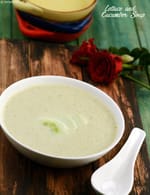 Lettuce and Cucumber Soup ( Microwave Recipe )