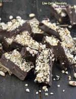 Low- Carb Chocolate and Peanut Bars, No Bake recipe