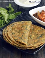 methi paratha recipe | methi ka paratha | fenugreek leaves paratha | Punjabi methi paratha |