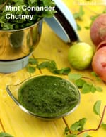 mint coriander chutney | corainder mint chutney | Indian Low Fat chutney |