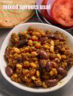 mixed sprouts usal recipe | malvani dry bhaji | sprouts usal | mix kad dhanyachi bhaji | malvani usal |