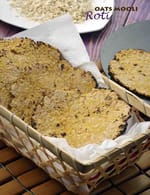Oats Mooli Roti, Zero Oil Oats Mooli Roti recipe