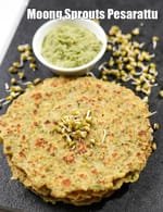 Moong Sprouts Pesarattu recipe | sprouts dosa | healthy Sprouts Pesarattu |
