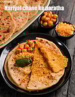 nariyal chane ke paratha recipe | coconut kabuli chana paratha | healthy Coconut Chickpea Paratha |