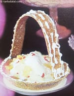 Nougat Basket recipe, Indian Vegetarian Recipes