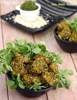 oats methi muthia recipe | steamed healthy Gujarati savoury snack |