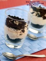 Oreo Biscuits with White Chocolate and Orange Mousse recipe