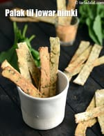 palak til jowar nimki recipe | Indian non fried nimki | healthy Bengali nimki |