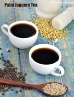 palm jaggery tea recipe | karupatti tea | pana vellam tea | gud ki chai |