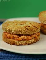 Paneer and Capsicum Discs recipe, Sandwich Recipes