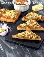 cheese pav bhaji toast recipe | leftover pav bhaji toast | Indian style toasted pav bhaji |