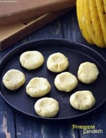 Pineapple Sandesh, Paneer Mithai with Pineapple recipe, Mithai Recipes