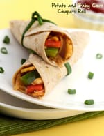 Potato and Baby Corn Chapati Roll recipe, Childrens Recipes, Kids Recipes
