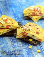 Paneer, Cheese and Corn Quesadillas recipe, Calcium Rich Recipes