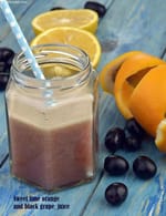 Rainbow Cocktail,  Sweet Lime Orange and Black Grape Juice recipe, Healthy Juices Recipes