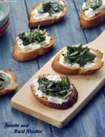 Ricotta and Basil  Crostini recipe